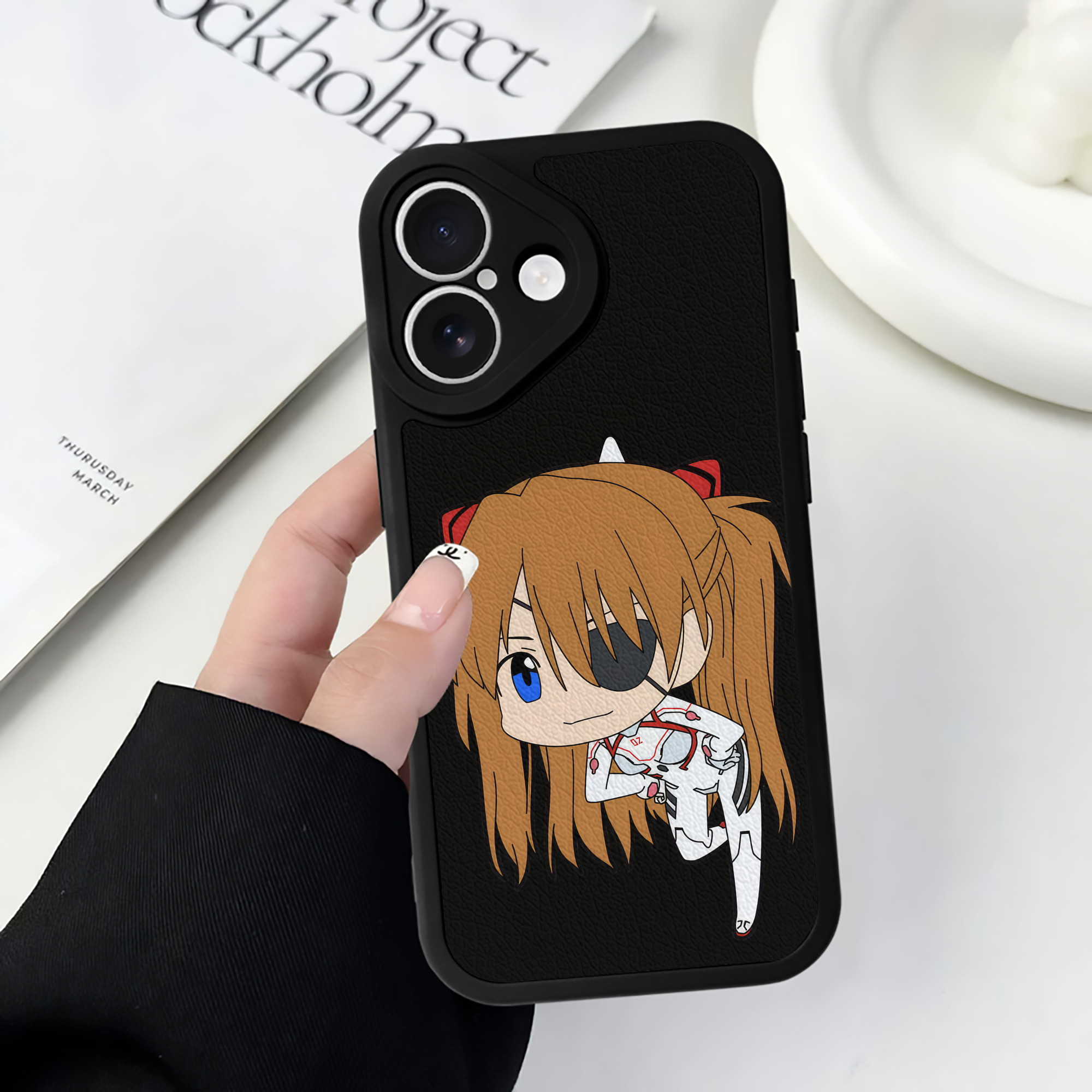 （画像用） EVA 新世紀エヴァンゲリオン 【iPhone 16シリーズ対応】シリコンスマホケース（レザー調） 材質：シリコン